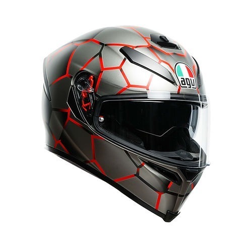 AGV K5 S Vulcanum 紅 消光 彩繪 全罩
