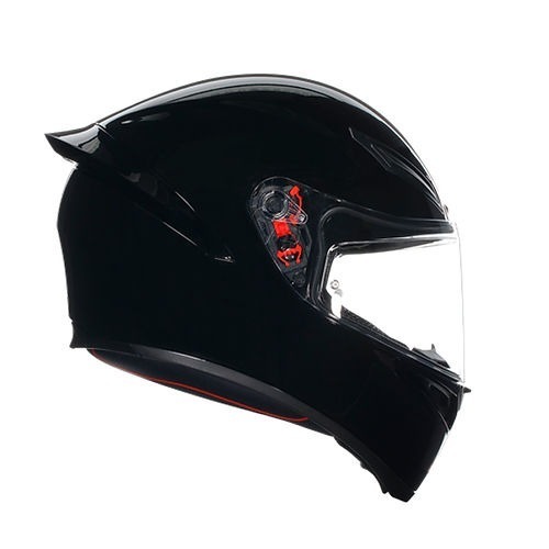 AGV K1 S Black 亮黑 素色  鴨尾