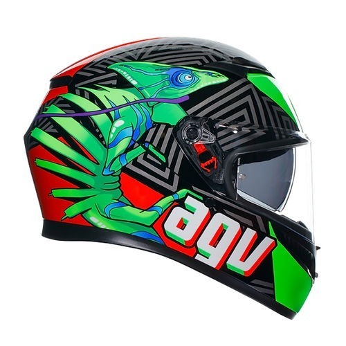 AGV K3 Kamaleon 變色龍 彩繪 亮面 內墨片 鴨尾