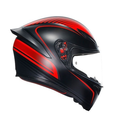 AGV K1 S Warm Up 黑 紅 彩繪 亮面 鴨尾