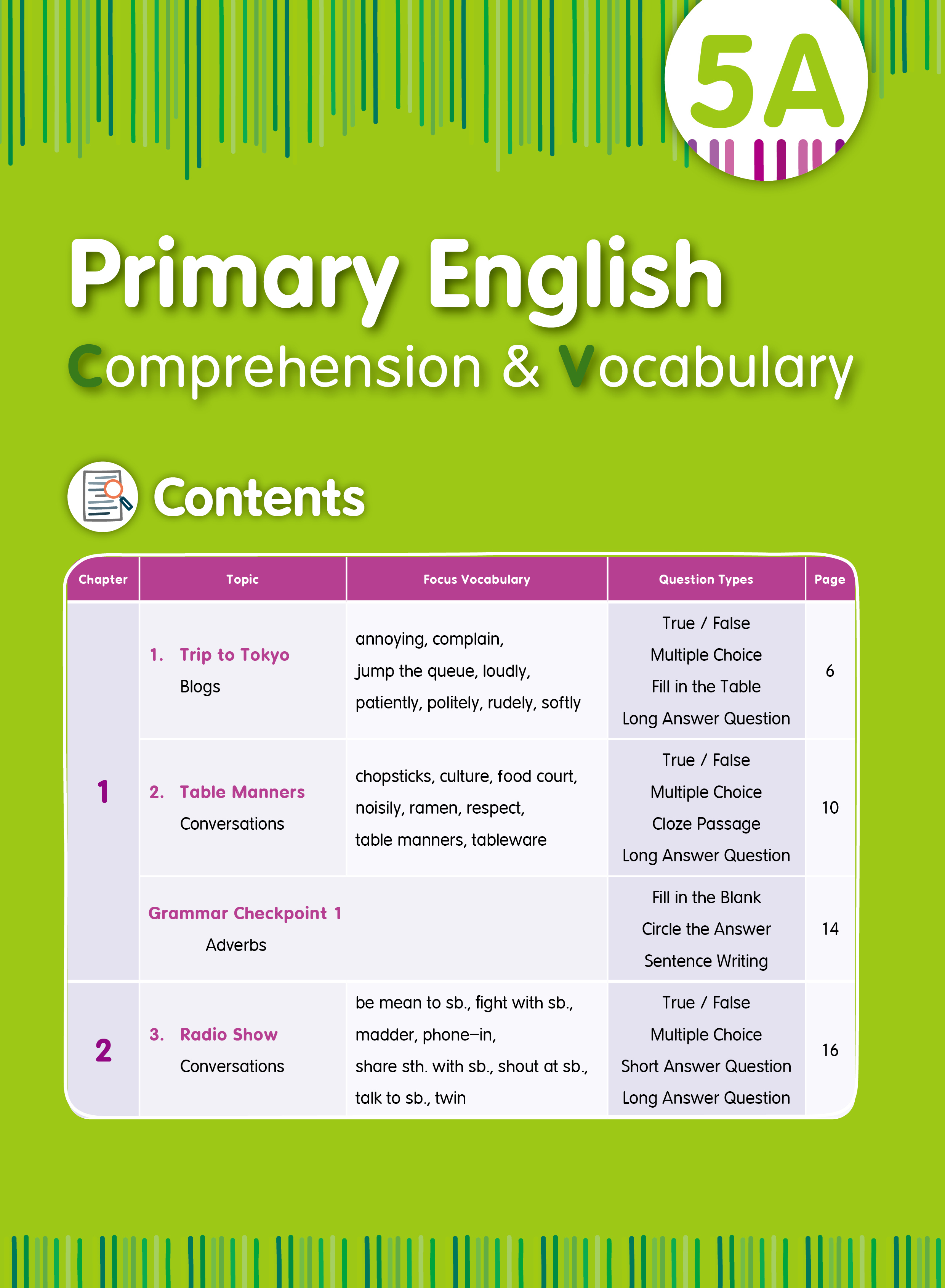 【多買多折】Primary English - Comprehension and Vocabulary 5A