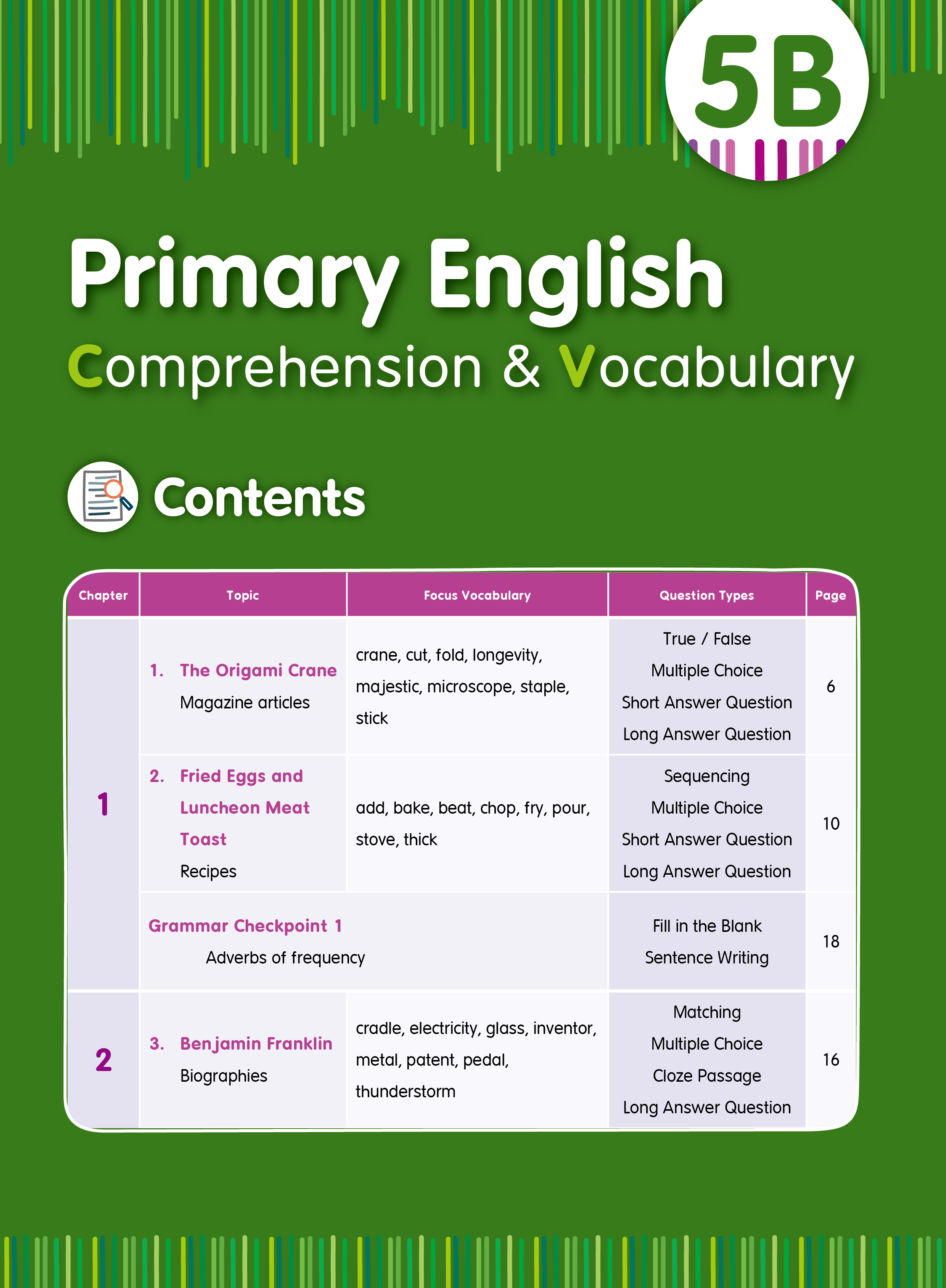 【多買多折】Primary English - Comprehension and Vocabulary 5B