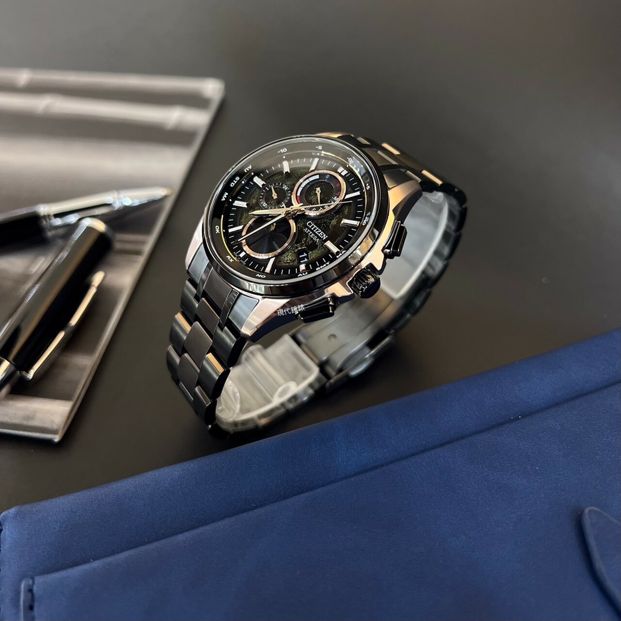 【CITIZEN星辰】GEN'T時尚男錶HAKUTO-R限定款 黑金色BY1009-64Y 41.5mm 現代鐘錶