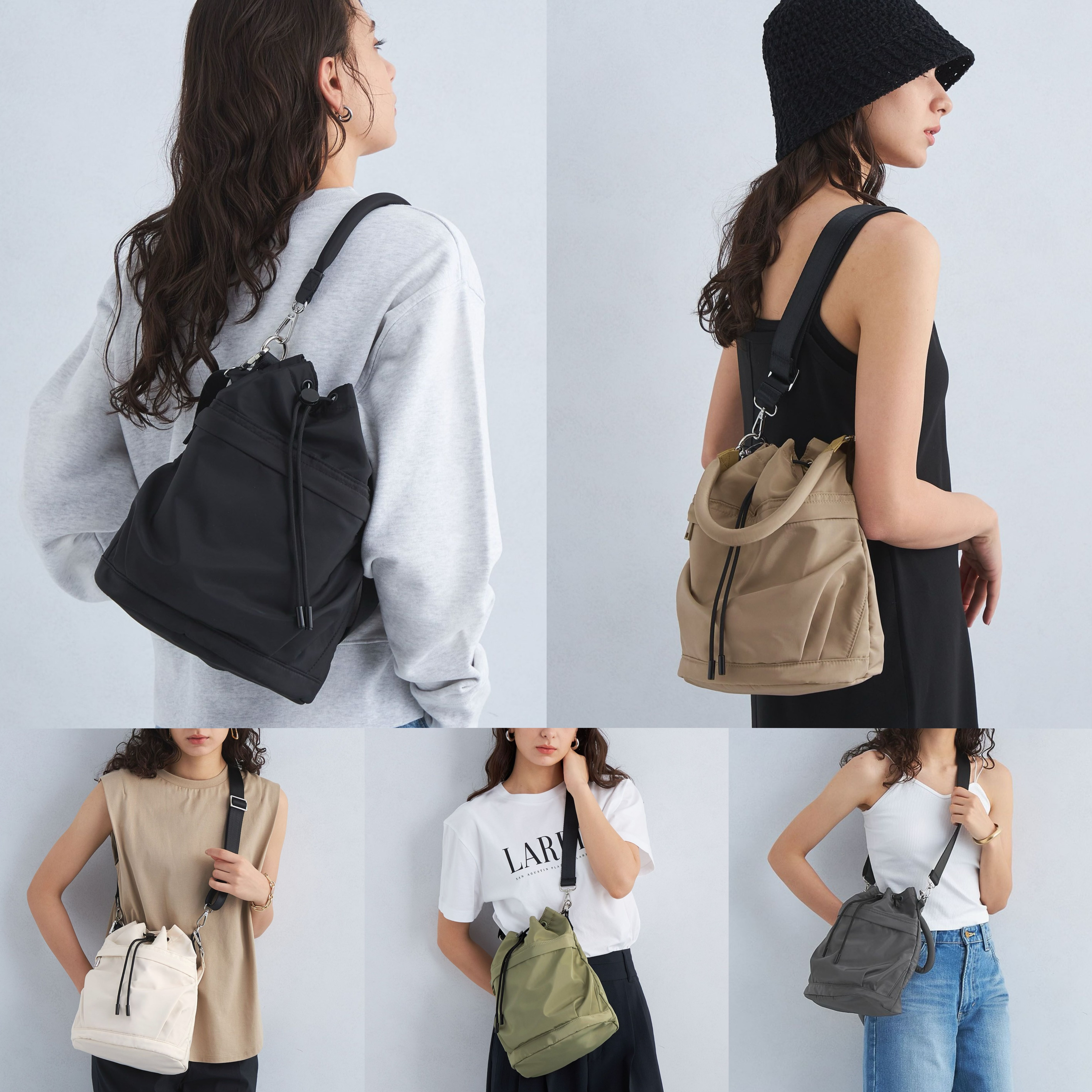 預購┃日牌 3WAY 肩背 手提 側背 防潑水 水桶包