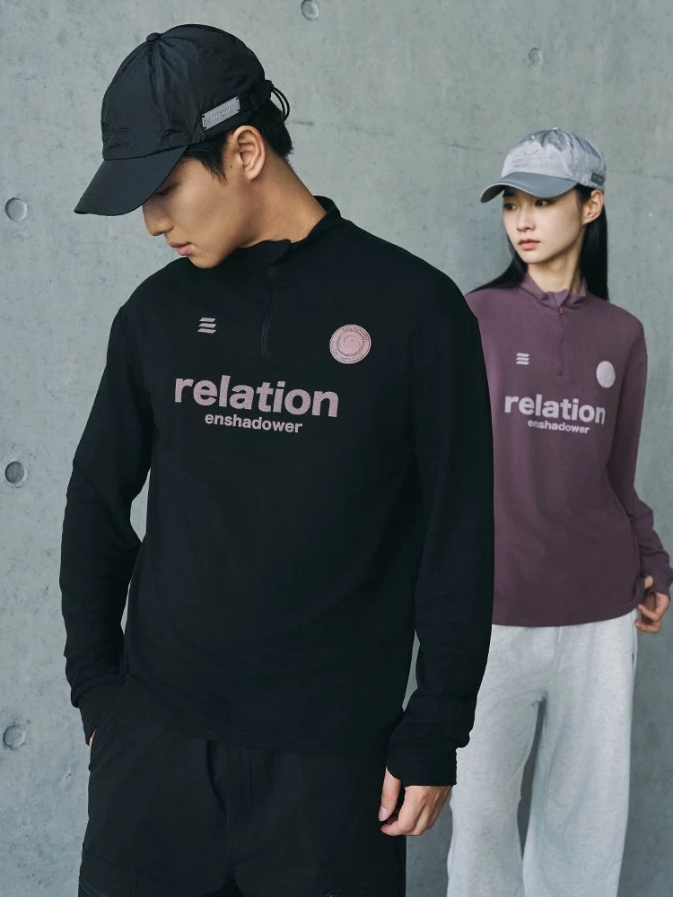 ENshadower隱蔽者 美利奴羊毛-半拉鍊運動打底衫