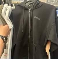 [S] DKNY SMALL LOGO HOODIE ZIP JACKET,BLACK, DP4J9554-BLK (SD964)