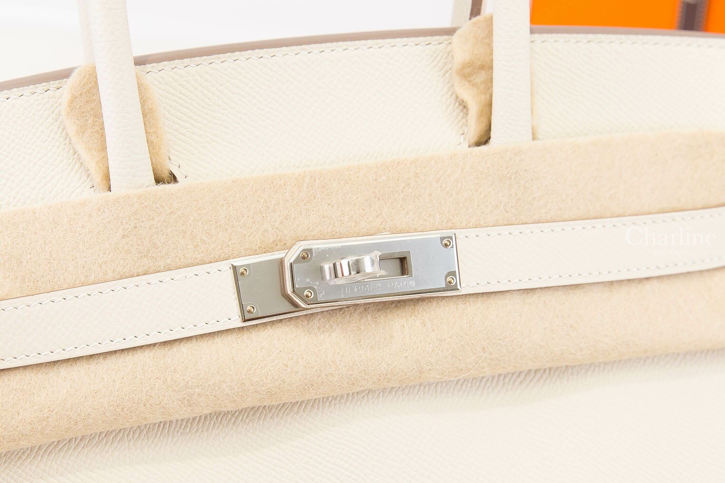 Hermès Birkin 30cm 10 Craie Epsom 奶昔白銀釦鉑金包