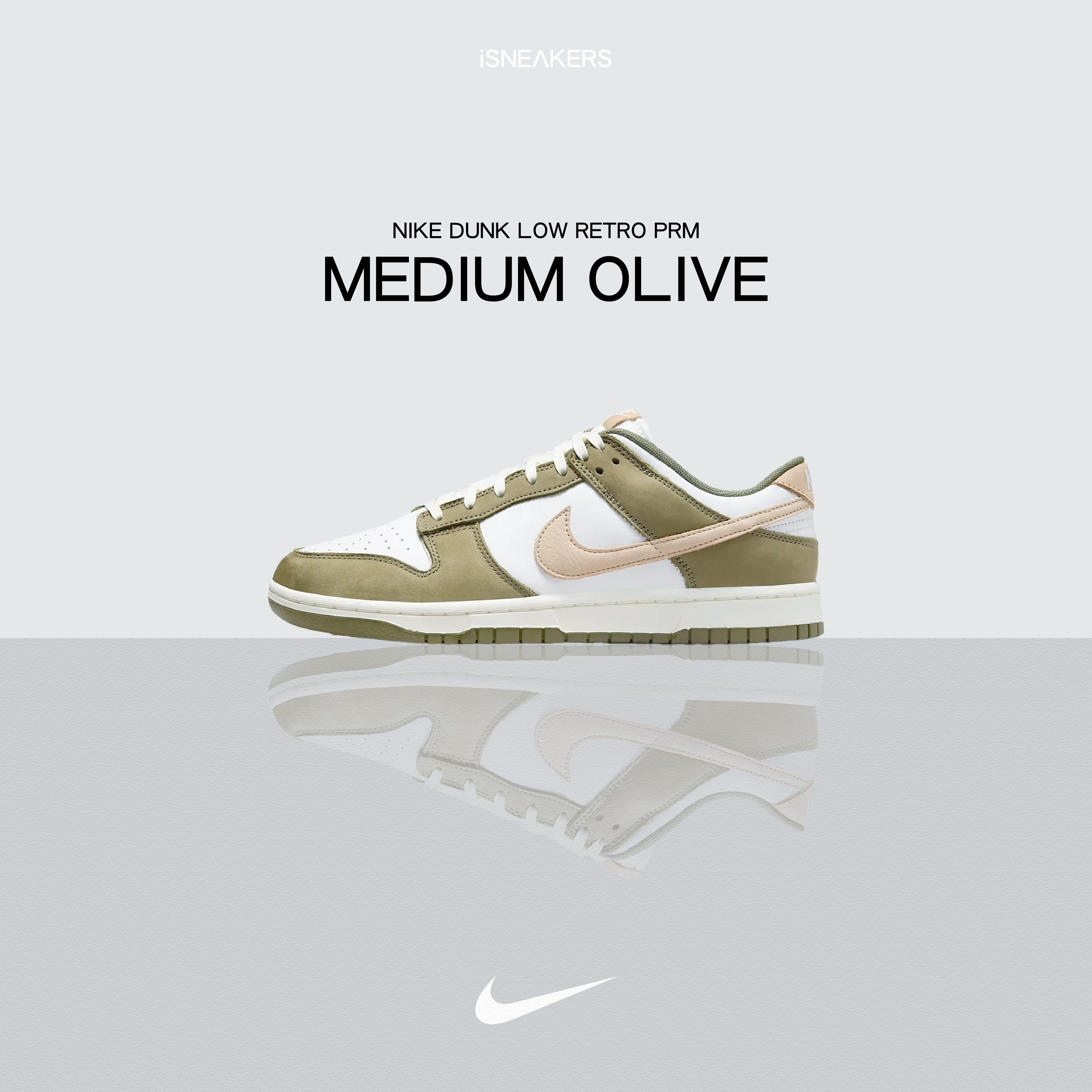 iSNEAKERS｜Nike Dunk Low Retro PRM "Medium Olive" 橄欖綠 FQ8250-200