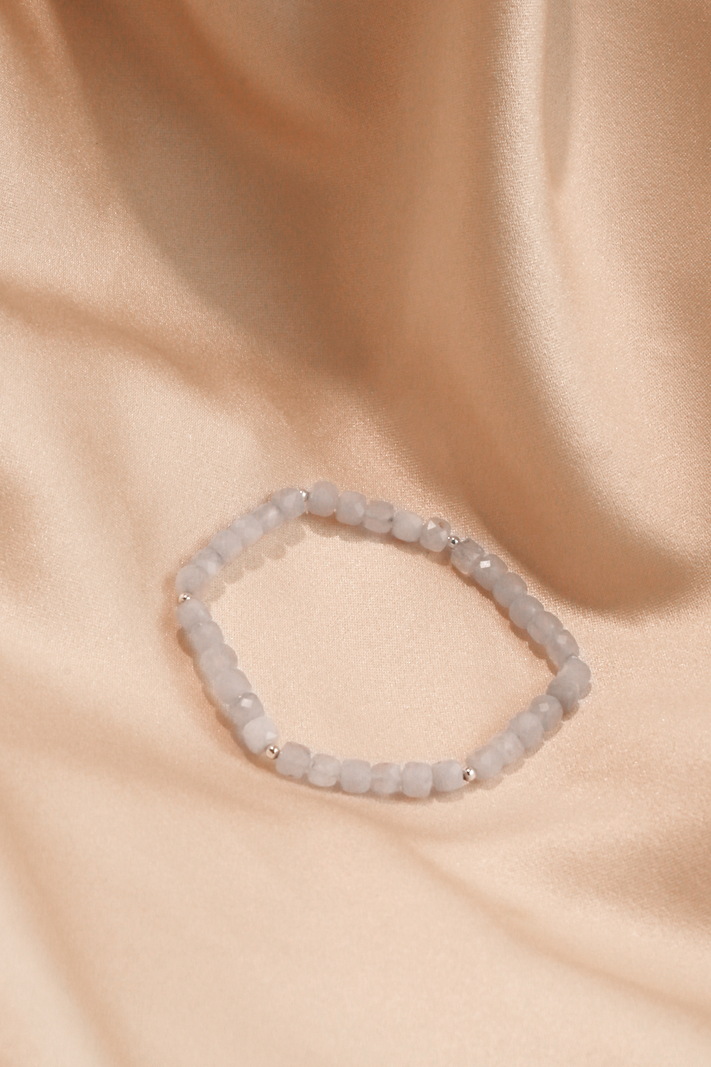 CYH-藍紋瑪瑙方形鑽切彈性繩手環（增加溝通表達能力/緩解喉嚨