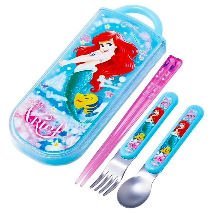 日本製 Skater Disney Princess 銀離子餐具套裝 - Ariel