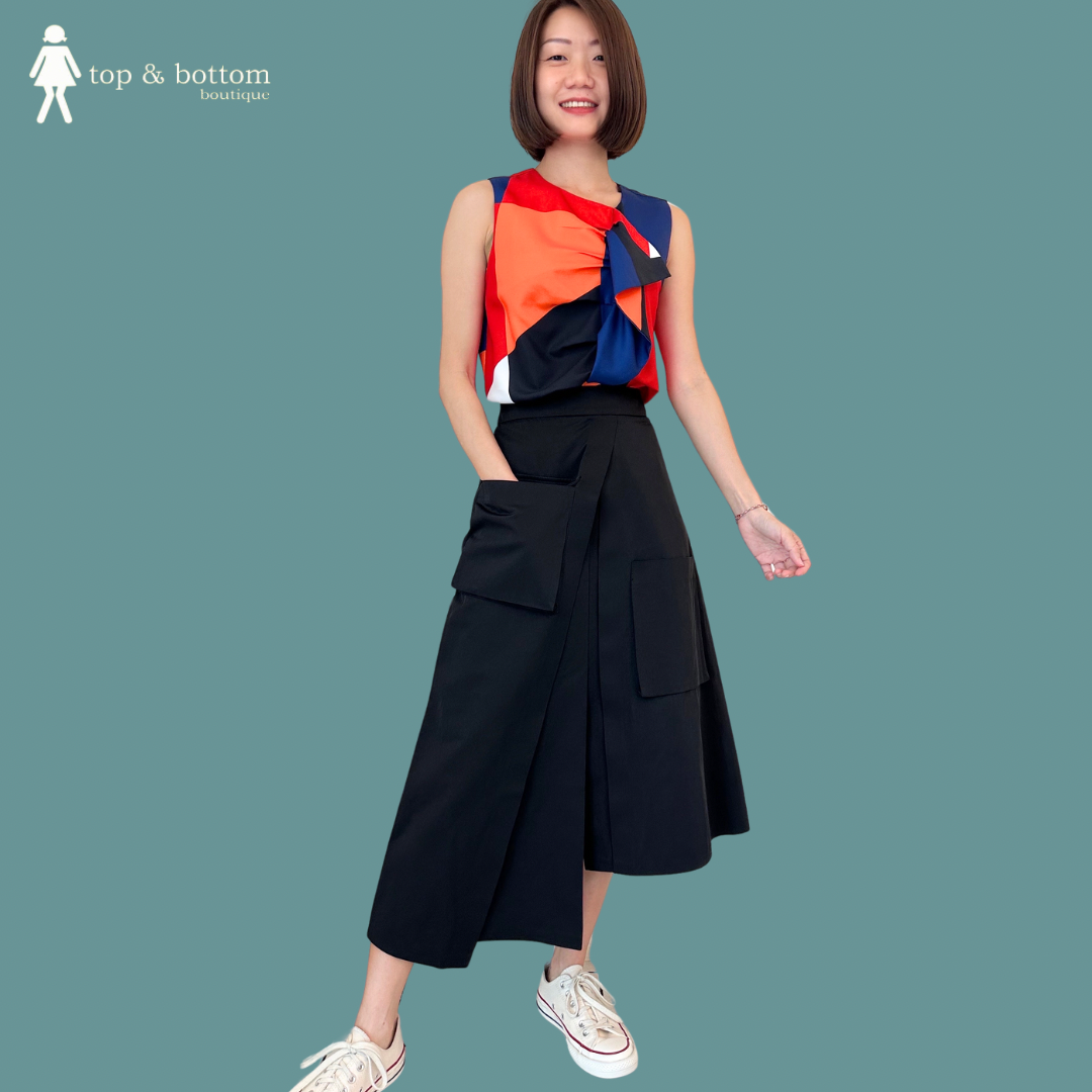 FRILLS COLOUR BLOCK BLOUSE