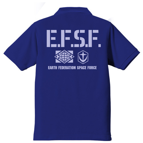 Cospa 1006 地球連邦宇宙軍ポロシャツ [機動戦士ガンダム] COBALT BLUE