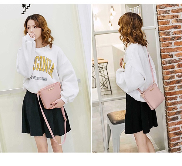 JK Korea new simple women's bag shoulder Messenger bag retro casual small fresh small square bag J0580