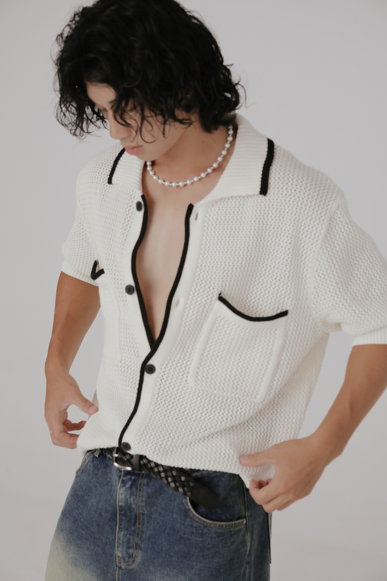 Mellow Collar Half Cardigan #罩衫