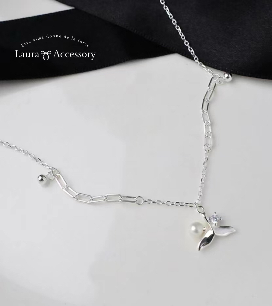 【腳鍊】魚尾珍珠純銀腳鍊