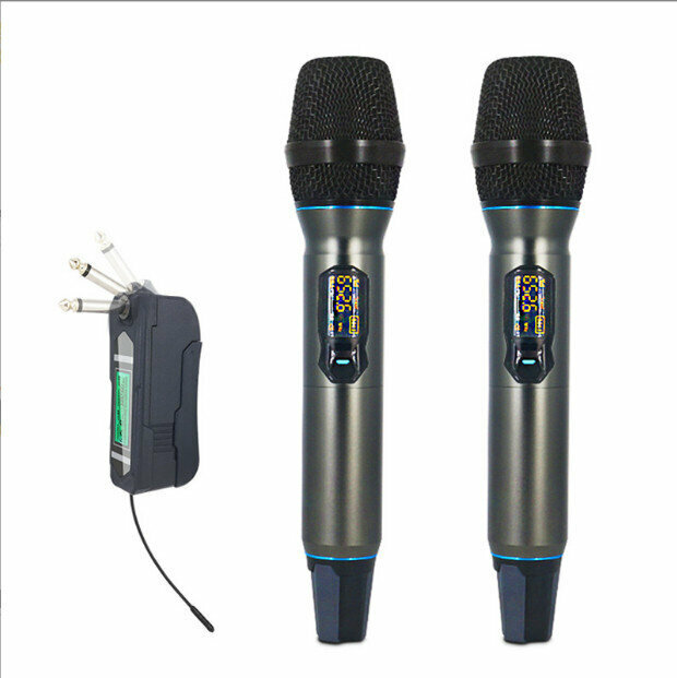 Anti-howling universal wireless microphone (one for two)