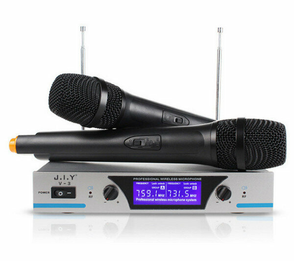 High-fidelity one-in-two wireless microphone full set - black