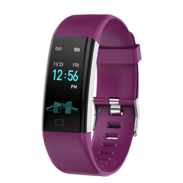F07Max Color Screen Smart Bracelet All-Day SportsHeart Rate Cycling Sports Smart Bluetooth Bracelet (Purple)