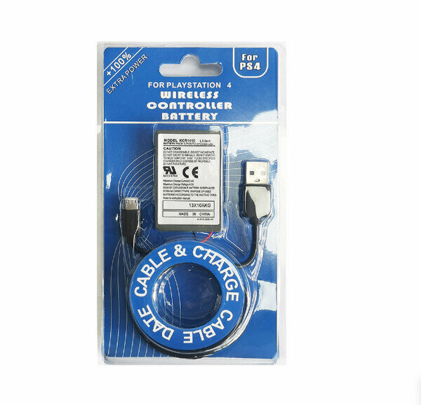 [2 pcs] PS4 wireless hand switch dedicated battery + charging data cable