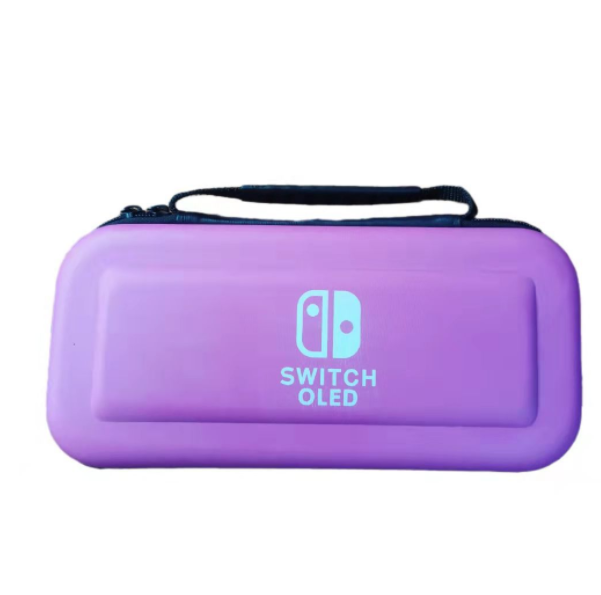 Compatible with Nintendo Switch OLED Console Case, EVA Protection Bag, NS Game Console Accessory Bag (Pink)