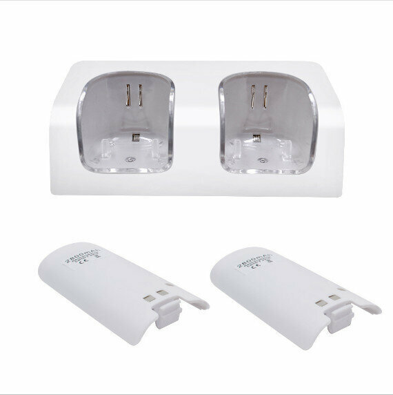 MIMD WII small sofa rechargeable battery + stand charger blue light 4-in-1 WII handle holder charger