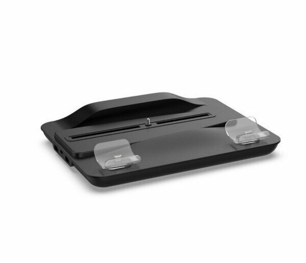 Compatible with PS5 multi-function Bluetooth gaming switch/cooling dual charger + blue LED light TP5-05102-black