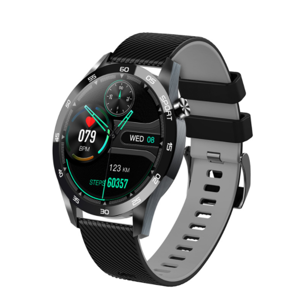 F22L Smart Bracelet Body Temperature, Breathing Training Function, Oximeter, Exercise Bracelet, Heart Rate, Blood Pressure Monitor, Pedometer (Gray)