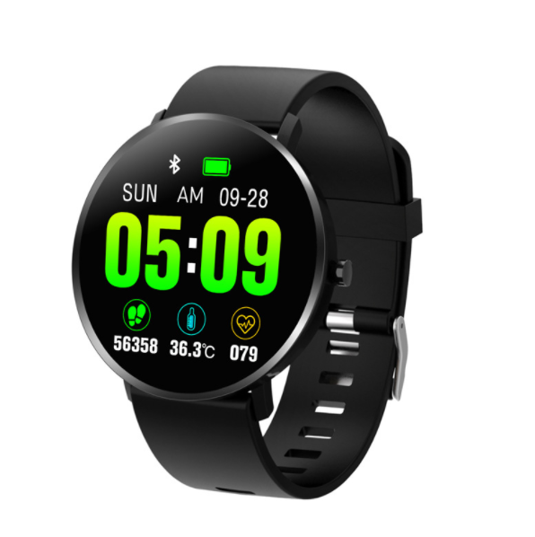 F25T Sports BraceletBody Temperature, Heart Rate, Blood Pressure Monitor, Step Bracelet, Music Control, Wrist Lift, Bright Screen, Smart Bracelet (Black)