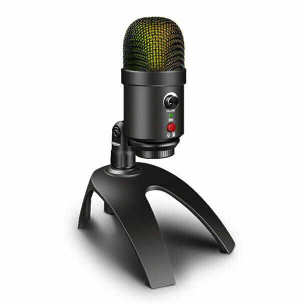 Microphone-Dual Microphone Bluetooth RGB Lighting USB Condenser Microphone (JY-U13)