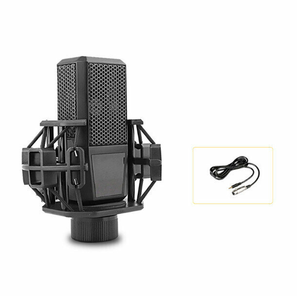 LGT240 Microphone - Professional Anchor Condenser Wired Recording Microphone Microphone (Metal Model)