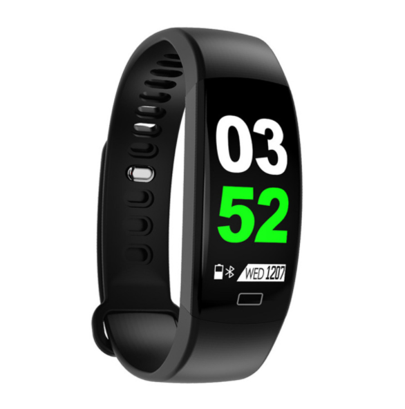 Smart Band F64HR Blood Pressure, Blood Oxygen, Heart Rate, Sleep Monitoring, Step Counting, Sports, Bluetooth, (Black)