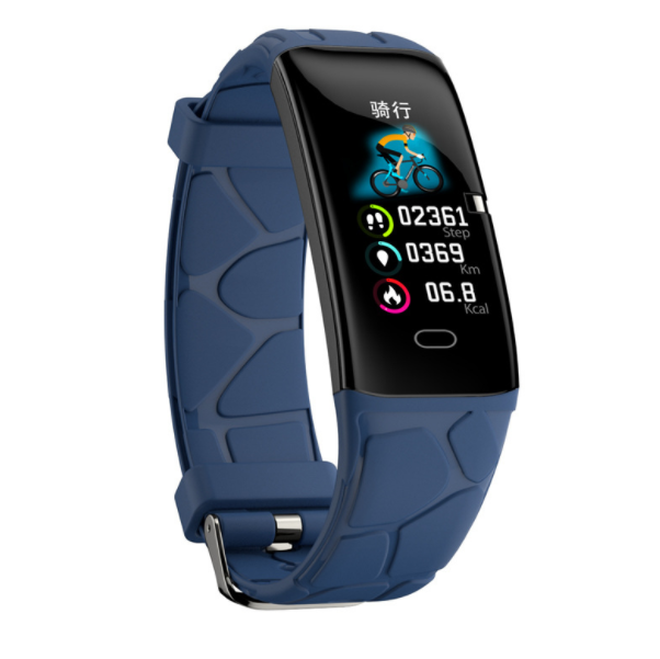 E58 Heart Rate Smart BraceletHeart RateBlood PressureBlood Oxygen Sleep Detection Exercise Sports Style Bracelet (Blue)