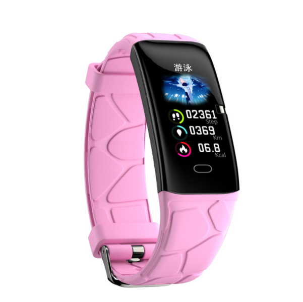 E58 Heart Rate Smart Bracelet Heart Rate, Blood Pressure, Blood Oxygen, Sleep Detection, Sports, Sports, Style Bracelet (Pink)