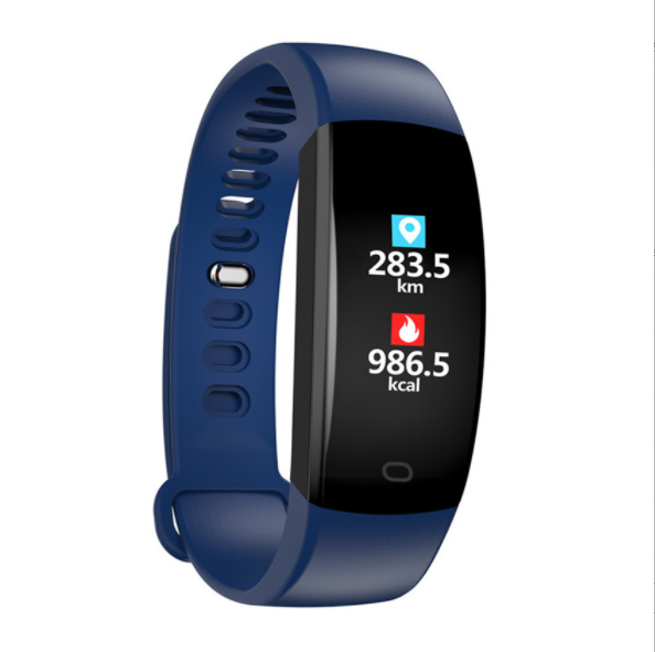 Smart Band F64HR Blood Pressure, Blood Oxygen, Heart Rate, Sleep Monitoring, Step Counting, Sports, Bluetooth, (Blue)