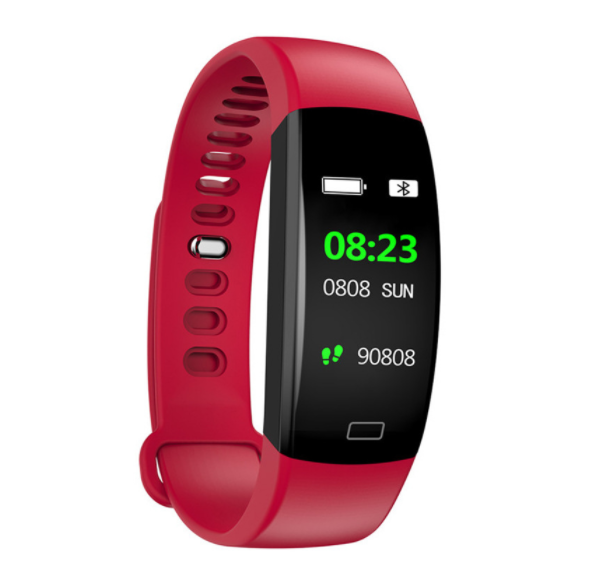 Smart Band F64HR Blood Pressure, Blood Oxygen, Heart Rate, Sleep Monitoring, Step Counting, Sports, Bluetooth, (Red)