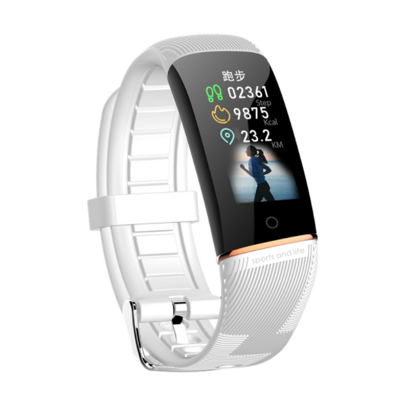 E98 Smart Band Heart Rate, Blood Pressure, Blood Oxygen, Sleep Monitoring, Calorie Multisport Mode (White)