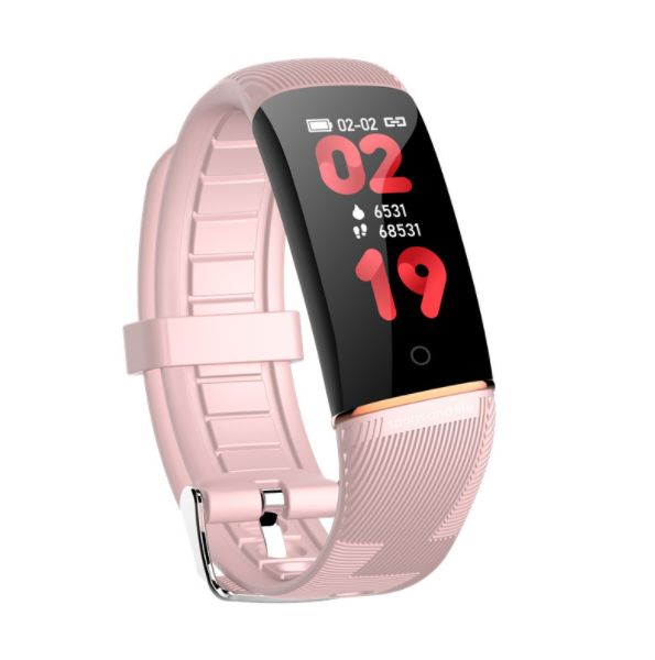 E98 Smart Band Heart Rate, Blood Pressure, Blood Oxygen, Sleep Monitoring, Calories, Multisport Mode (Pink)