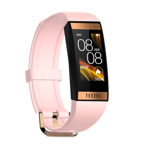 E78 Smart Band 0.96 Color Screen Waterproof Multi-sport Bracelet Heart Rate Blood Pressure Detection Women bracelet (Girl Pink)