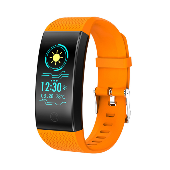 QW18 Smart Band Heart Rate, Blood Pressure, Blood Oxygen, Multi-Sport Mode, Waterproof Color Screen (Orange)