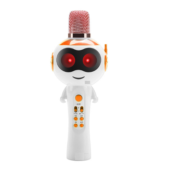 Mobile phone bluetooth children's microphone microphone audio all-in-one (orange)