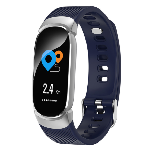 QW16 Smart Sports Bracelet Color Screen, Continuous Heart Rate, Sleep Monitoring, Waterproof Step Counting Information Reminder Bracelet (Blue)