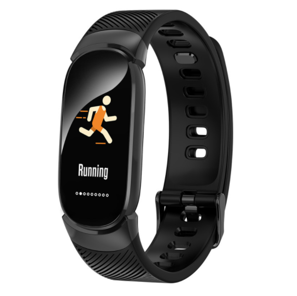 QW16 Smart Sports Bracelet Color Screen Continuous Heart Rate Sleep Monitoring Waterproof Step Counting Information Reminder Bracelet (Black)