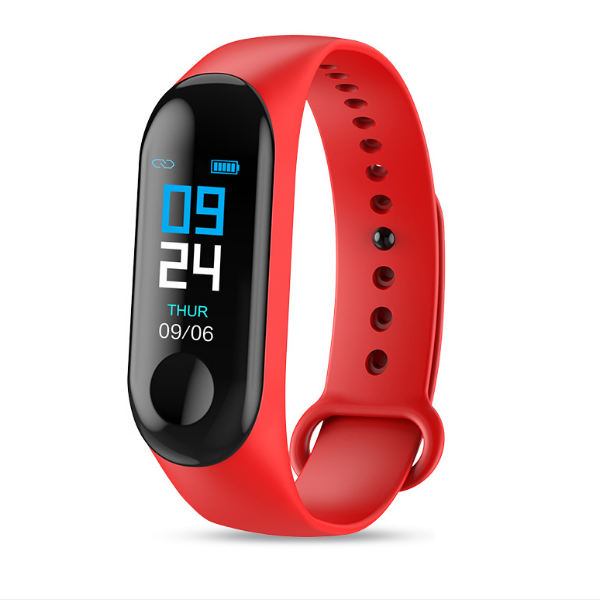 Blood Pressure, Heart Rate Meter, Step Electronic Smart Bracelet (Red)