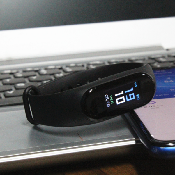 Blood pressure heart rate meter step electronic smart bracelet (black)