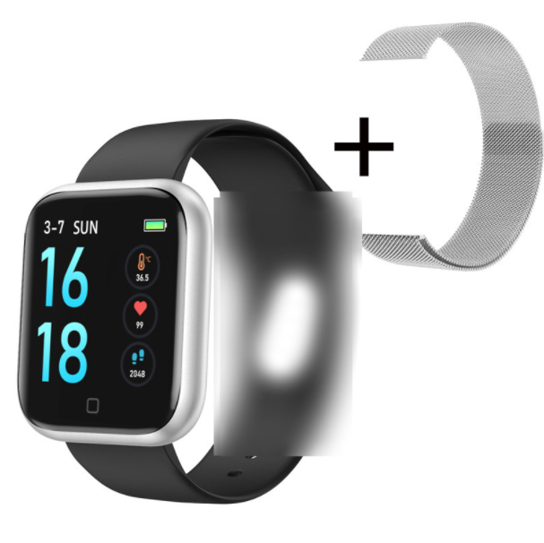 T80S Smart Bracelet Temperature MeasurementBody Temperature, Heart Rate Monitoring, Sports Reminder, Fashion Bracelet (Silver Gray)
