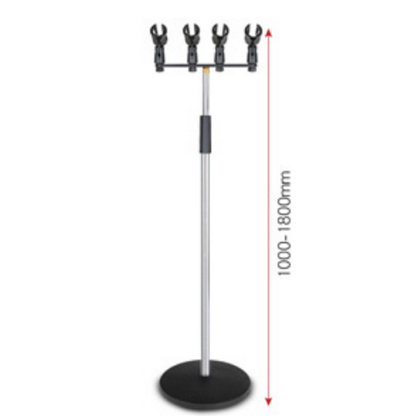 Thickened and thickened metal disc microphone bracket - electroplated silver one tow four microphone bracket (822 weight + A18)