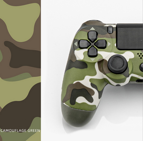 P4 wireless gaming handset with light bar headphone jack + dual motor double vibration - camouflage green
