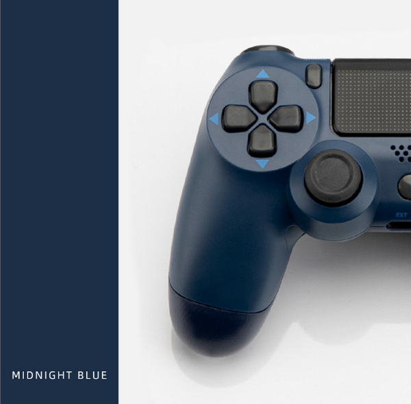 P4 wireless gaming handset, headphone jack with light bar + dual motor and double vibration - midnight blue