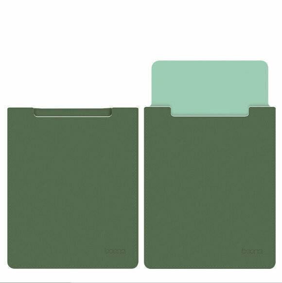 Leather Tablet Organizer Case for Apple iPad Mini (Slate Green + Light Green 10.9 inches)