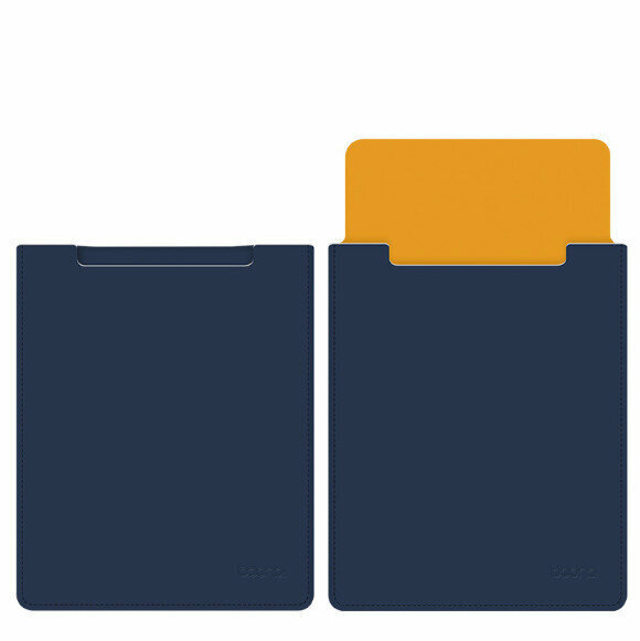 Leather Tablet Organizer Case for Apple iPad Mini (Navy + Yellow 10.9 Inch)